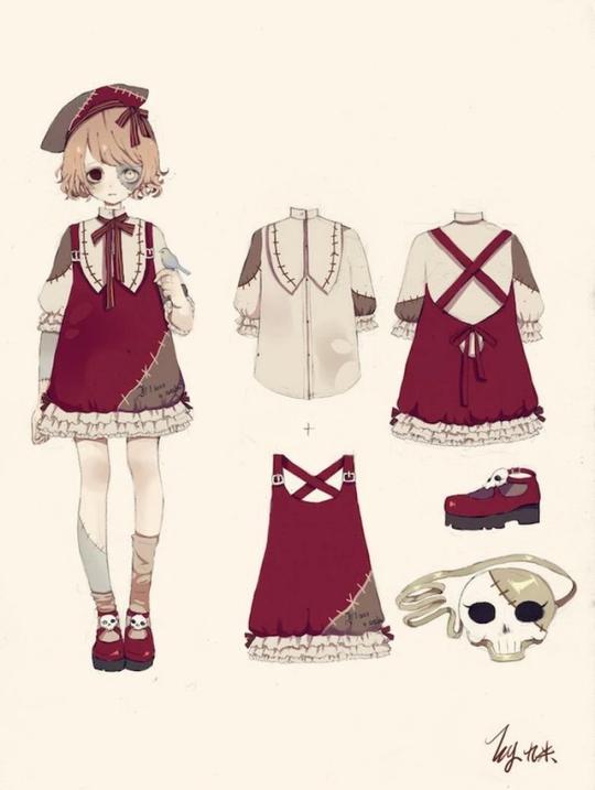 动漫服装素材设计动漫服装素材服装设计服装素材动漫人设二次元