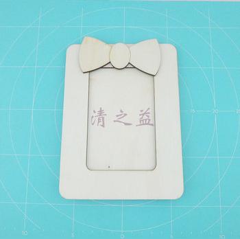 白胚木制创意相框儿童手绘涂鸦粘土雪花泥配件幼教手工素材