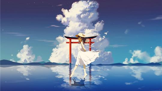 动漫日系插画各类天空意境背景元素场景图集原画插画壁纸图片素材–acg图包网