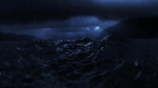 hd海面波浪汹涌闪电狂风暴雨_1920x1080_高清视频素材