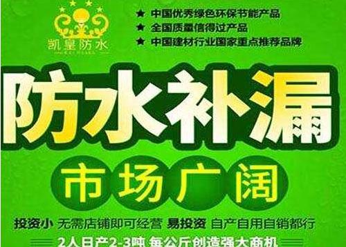 眼下创业做什么好加盟凯皇防水材料叩开财富之门