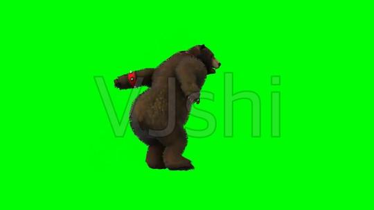 绿幕抠像狗熊动画素材视频2