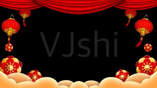 通用版春节拜年边框透明通道_1920x1080_高清视频素材