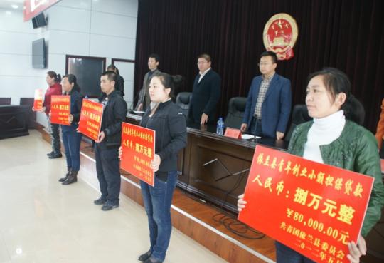 团县委举行依兰县青年创业小额担保贷款发放仪式