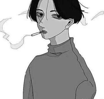 情侣头像抽烟男头