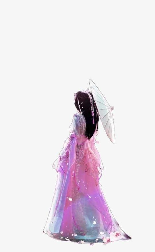 古风美女背影下雪