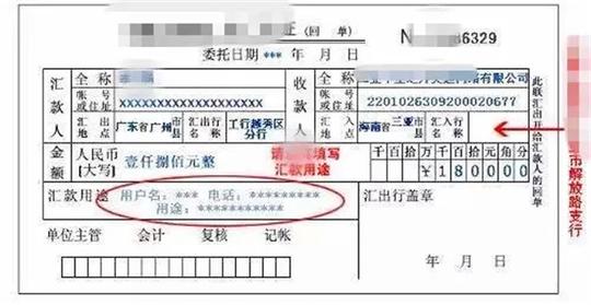 传统电汇