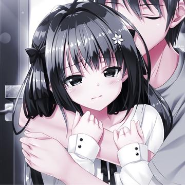 动漫害羞爱情情侣头像图片