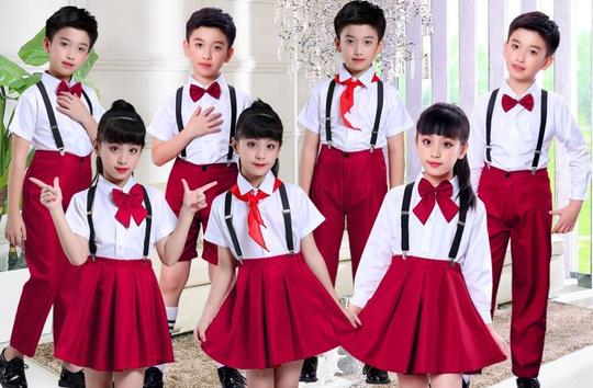 歌唱祖国大合唱儿童演出服中小学生红歌诗歌朗诵艺术节合唱团表演