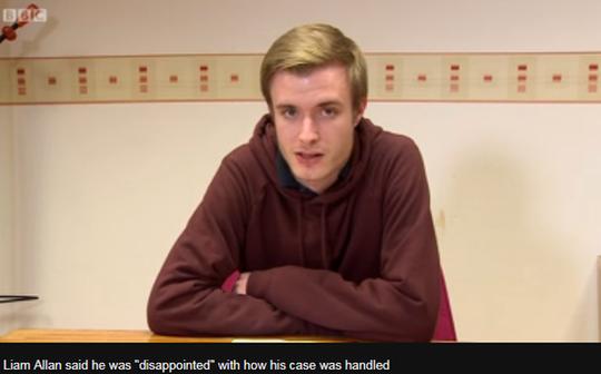艾伦告诉bbc称“这件事彻底毁掉了他的正常生活”(图截取自bbc视频)