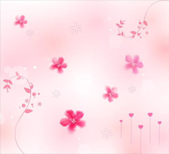 图片素材移门图案粉色花朵梦幻背景