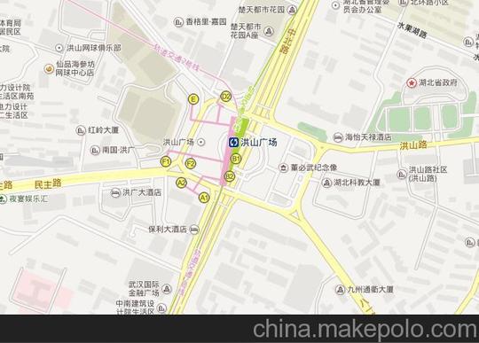 武汉洪山广场铁路局楼顶三面翻