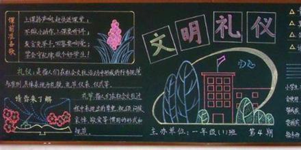 学文明礼仪黑板报图片