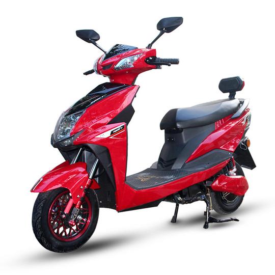 奢越电动车72v电瓶车60v长跑王电动摩托车高速外卖电摩代步车(黑色双排不带倒挡)第5张商品大图