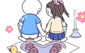  搞笑女孩拉屎大便动态表情包