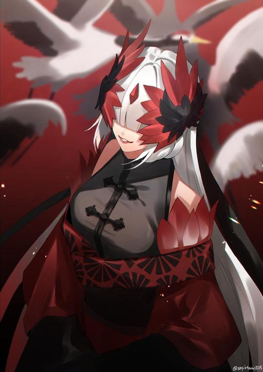 第五人格红蝶仙鹤推特画师くかつま