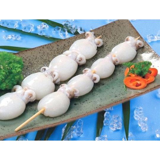 墨鱼串烧烤墨鱼仔油炸串串冷冻半成品商用海鲜烤串食材20串食中天