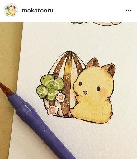作者的ins：mokarooru#手帐素材插画手绘##艺术范##简笔画#​