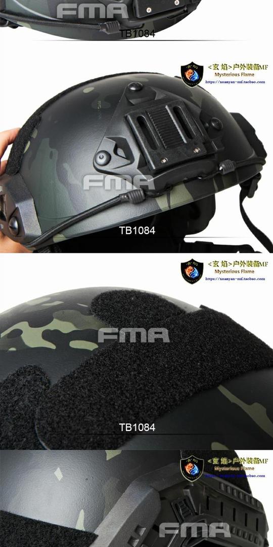 fma黑色蟒纹迷彩&暗夜mc迷彩maritime海基战术头盔海豹游骑头盔_7折