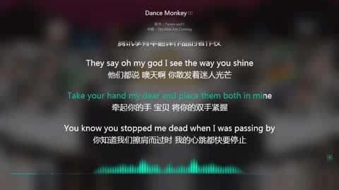 2019抖音最火歌曲抖音必听歌曲dancemonkey动态歌词显示