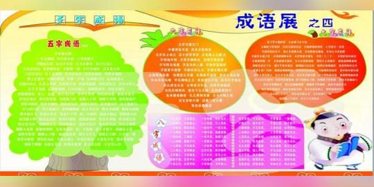 成语展板数字成语图片