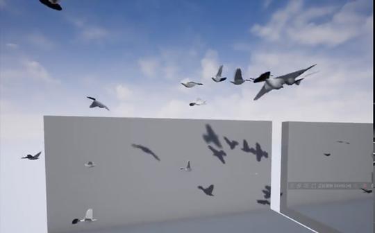 ue4鸟群鱼群蝴蝶蜻蜓粒子特效场景工程素材