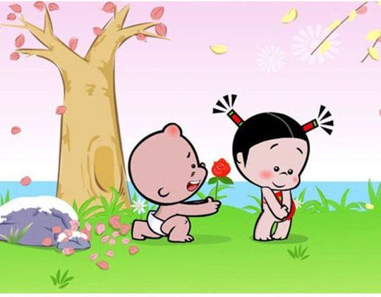小破孩求婚情侣钥匙圈创意钥匙扣送浪漫情人节礼品keychain