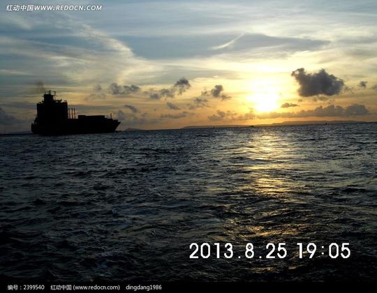 大海日落