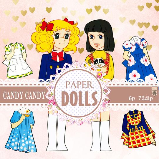 candycandysg纸娃娃卡通女孩换装paperdoll素材