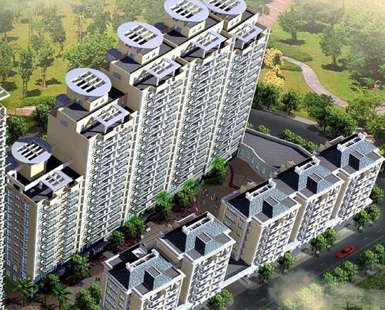 造型楼顶塔式住宅小区楼鸟瞰效果图3d模型素材免费下载千图网