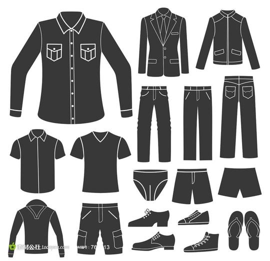 黑色服装饰品设计素材