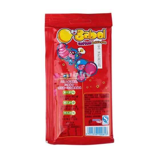 比巴卜草莓味棉花泡泡糖11g