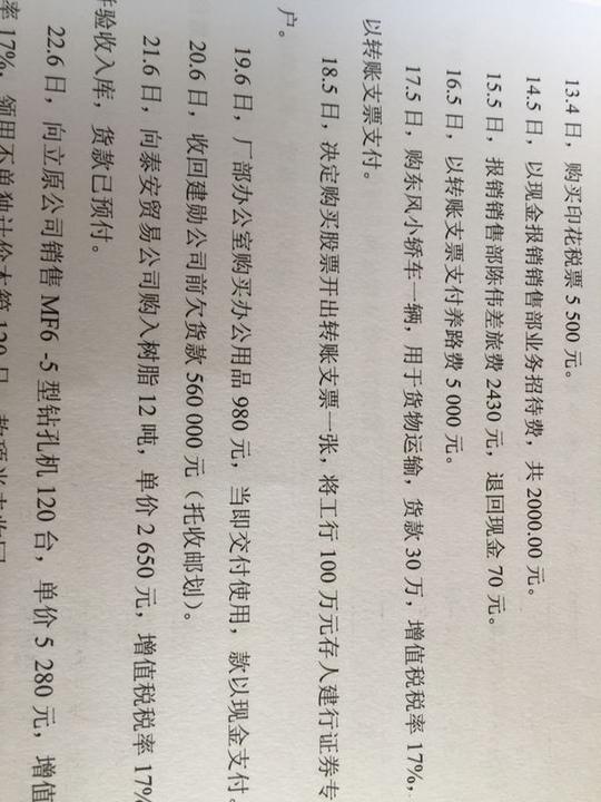 决定购买股票开出转账支票一张,将工行100万元