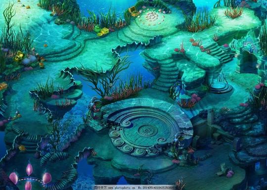 游戏场景海底世界古代建筑动漫动画