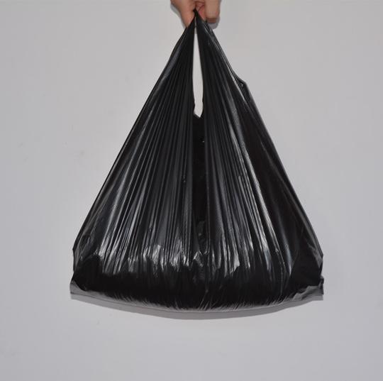 大中黑色塑料袋垃圾袋背心袋家用方便袋购物打包袋手提袋胶袋
