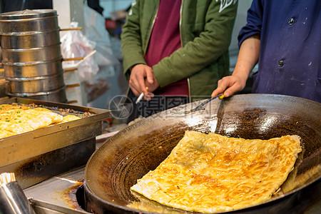 武汉户部巷特色早点豆皮高清图片