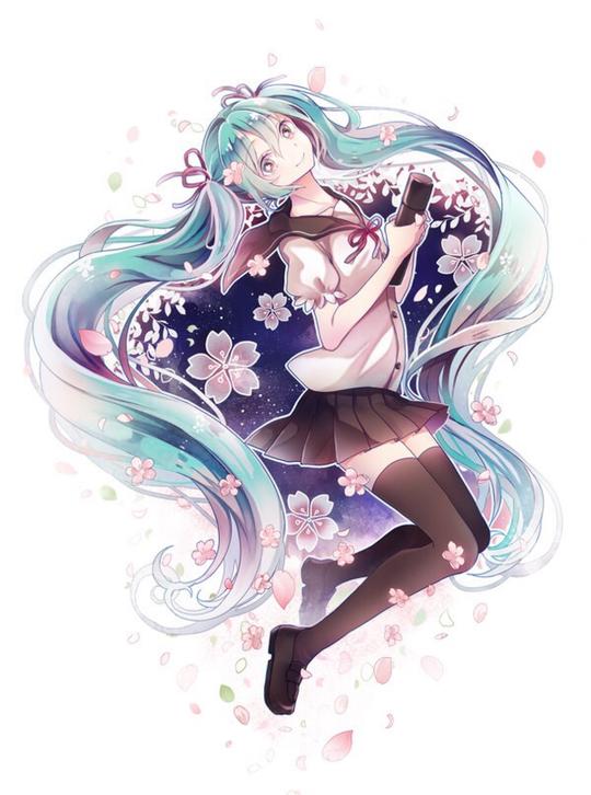 侵删初音图片情侣校园奇幻幻境美景素材少女美少女萌cp