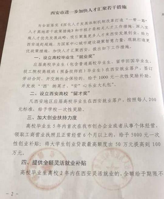 具体包括给毕业生一次性奖1000元,大学生创业贷款最高100万;博士研究