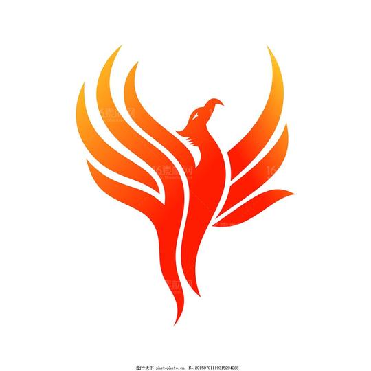 美丽的火焰凤凰设计矢量素材不死鸟中国文化古典神兽火凤凰