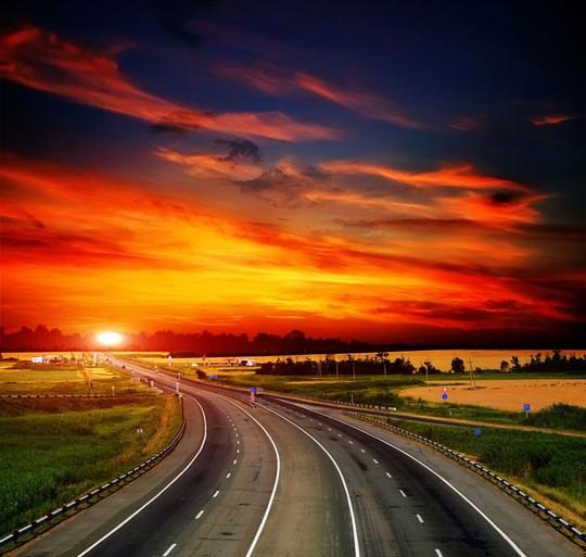 高速公路+图片素材-道路摄影