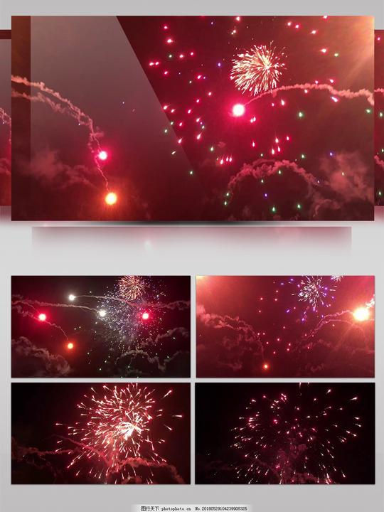 烟花绽放节日庆祝倒计时新年实拍视频素材