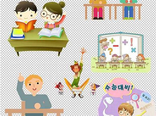 卡通上课绘画儿童图片海报素材