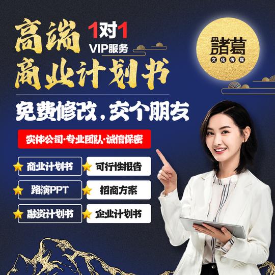 商业计划书代做可行性研究报告撰写项目立项策划创业融资路演ppt