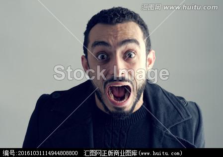 面部表情惊讶的人摄影素材,汇图网www.huitu.com
