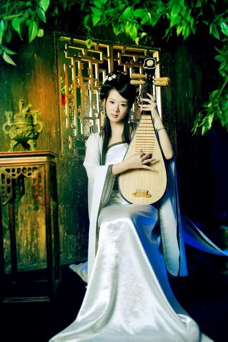 唯美古装旗袍素材篇古装白衣美女