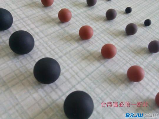 进口电器行业用橡胶球黑色/棕色氟胶橡胶密封球耐高压/耐腐蚀