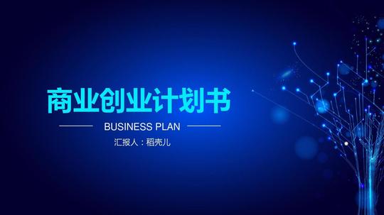 商业创业计划书融资风投路演论坛星空大气科技感模板ppt