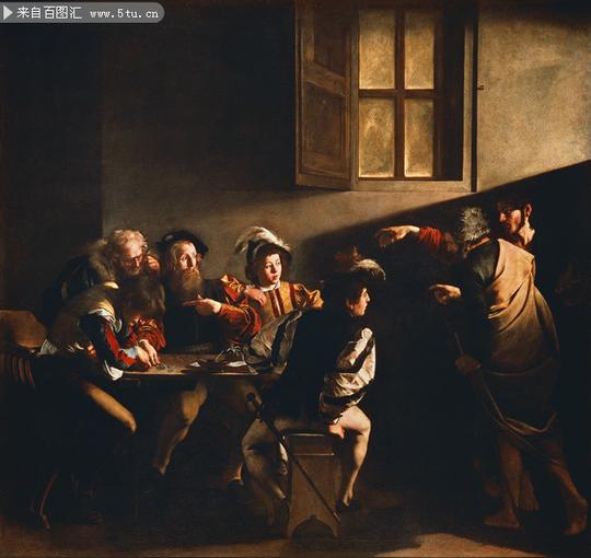 卡拉瓦乔召唤圣马太世界名画