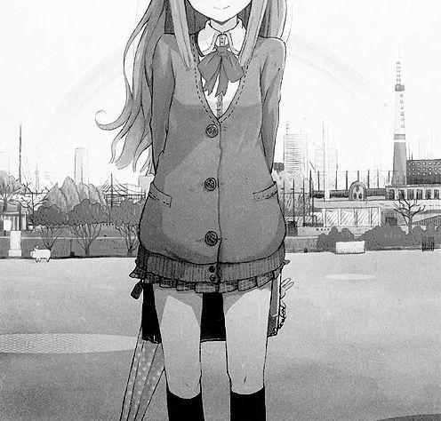 [超可爱]黑白卡通图片之黑白伤感系个性漫画图片女生你的沉默|诠释了欣赏