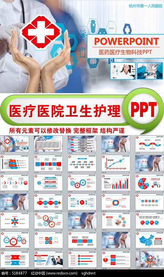 完整框架医院医疗护理专业ppt模板